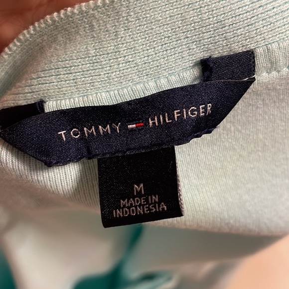 TOMMY HILFIGER women’s button up 100% SOFT COTTON cardigan V neck 3.4 sleeve Med - Picture 6 of 11